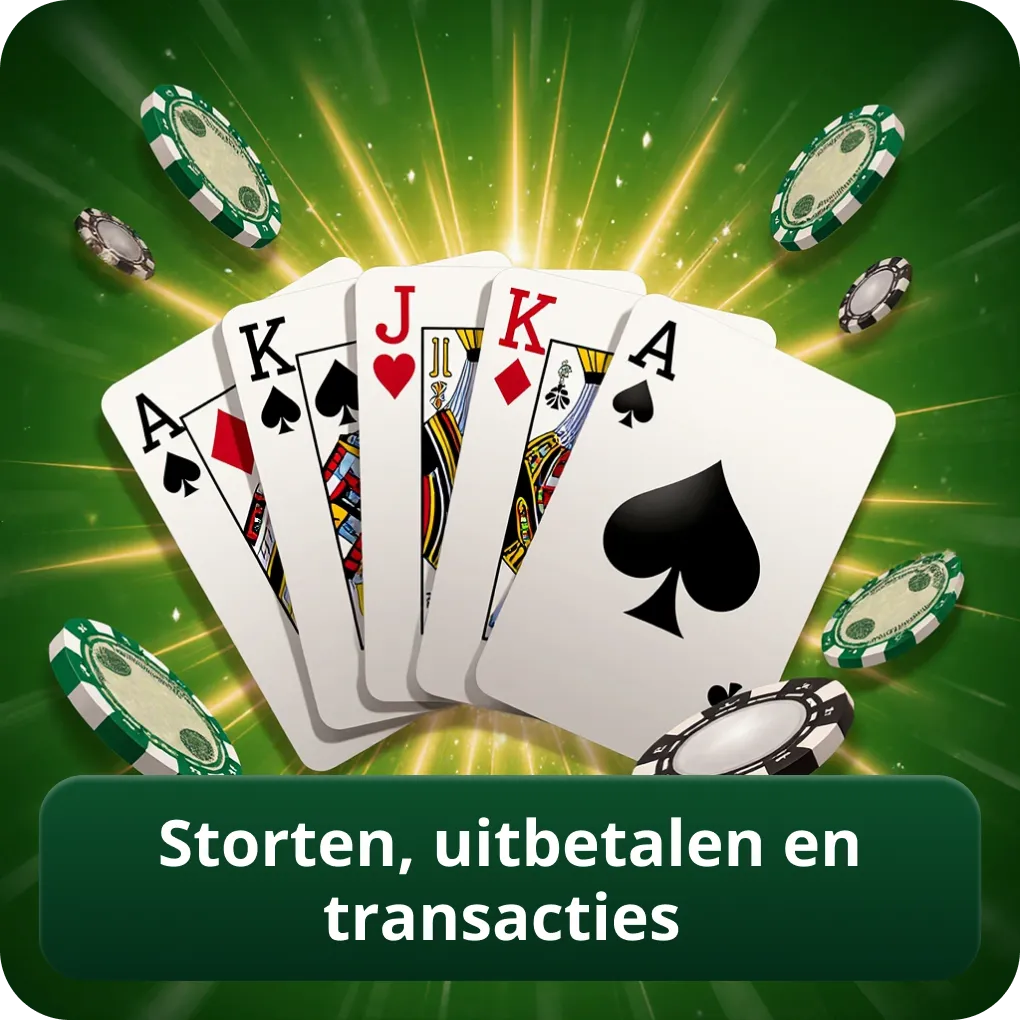 Storten, uitbetalen en transacties